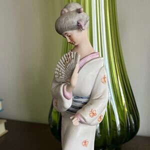 Vintage handmade Lenwile Ardalt Ceramic Bisque Geisha Figurine